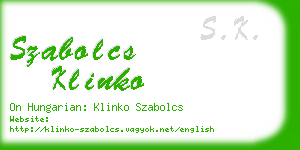 szabolcs klinko business card